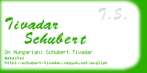 tivadar schubert business card
